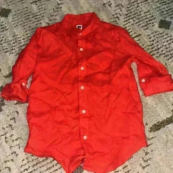 2 Janie and Jack Button Down Shirts size 6 one linen and one cotton - Picture 5 of 7